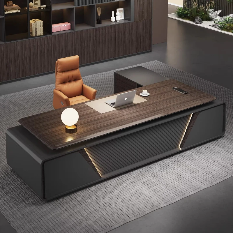 

Письменный стол 280 см, легкий, роскошный, с лаковым покрытием, простой и современный, для офиса, компьютерной комнаты, учебы, мебель.