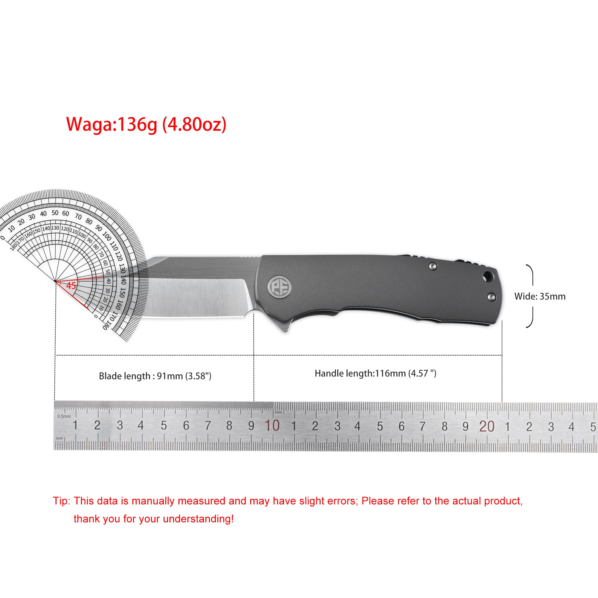 Petrified Fish PFP03 High Quality Folding Knife EDC 154CM Aluminium Handle Foldable Pocket Utility Knife Camping Tourist Tools