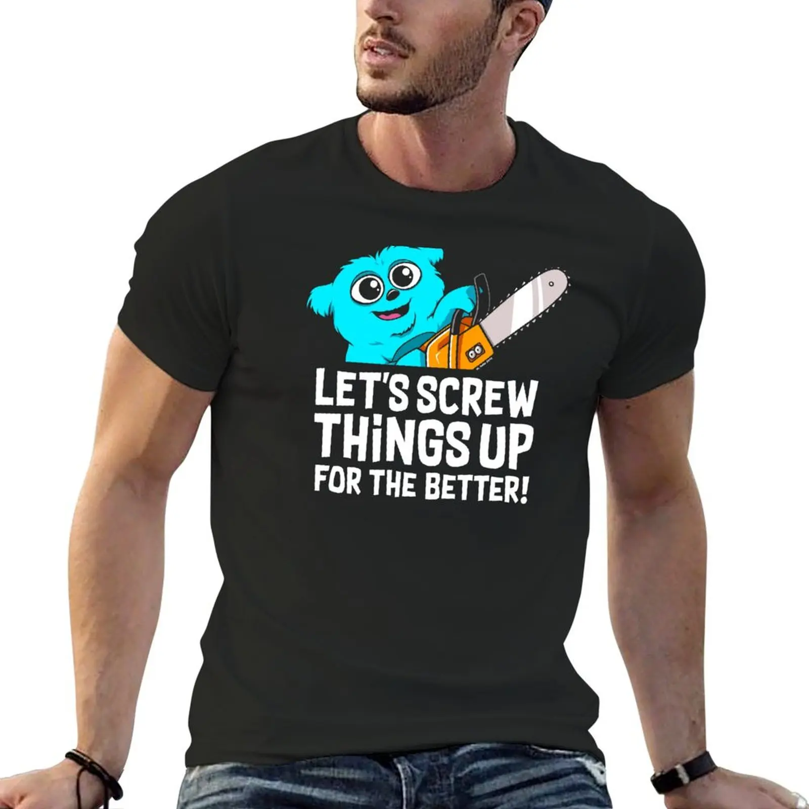 Chainsaw Beebo T-Shirt oversizeds sports fans men t shirt