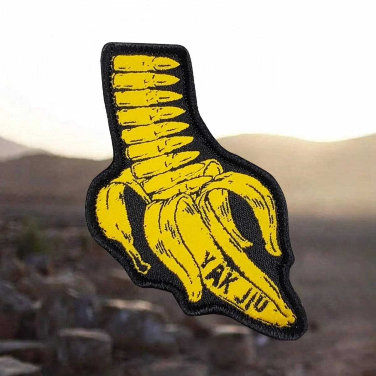 Banana Clip Tactical Patch Woven Helmet Clothing Patches Hook and Loop Military Fight Morale Badge Backpack Stickers Armband