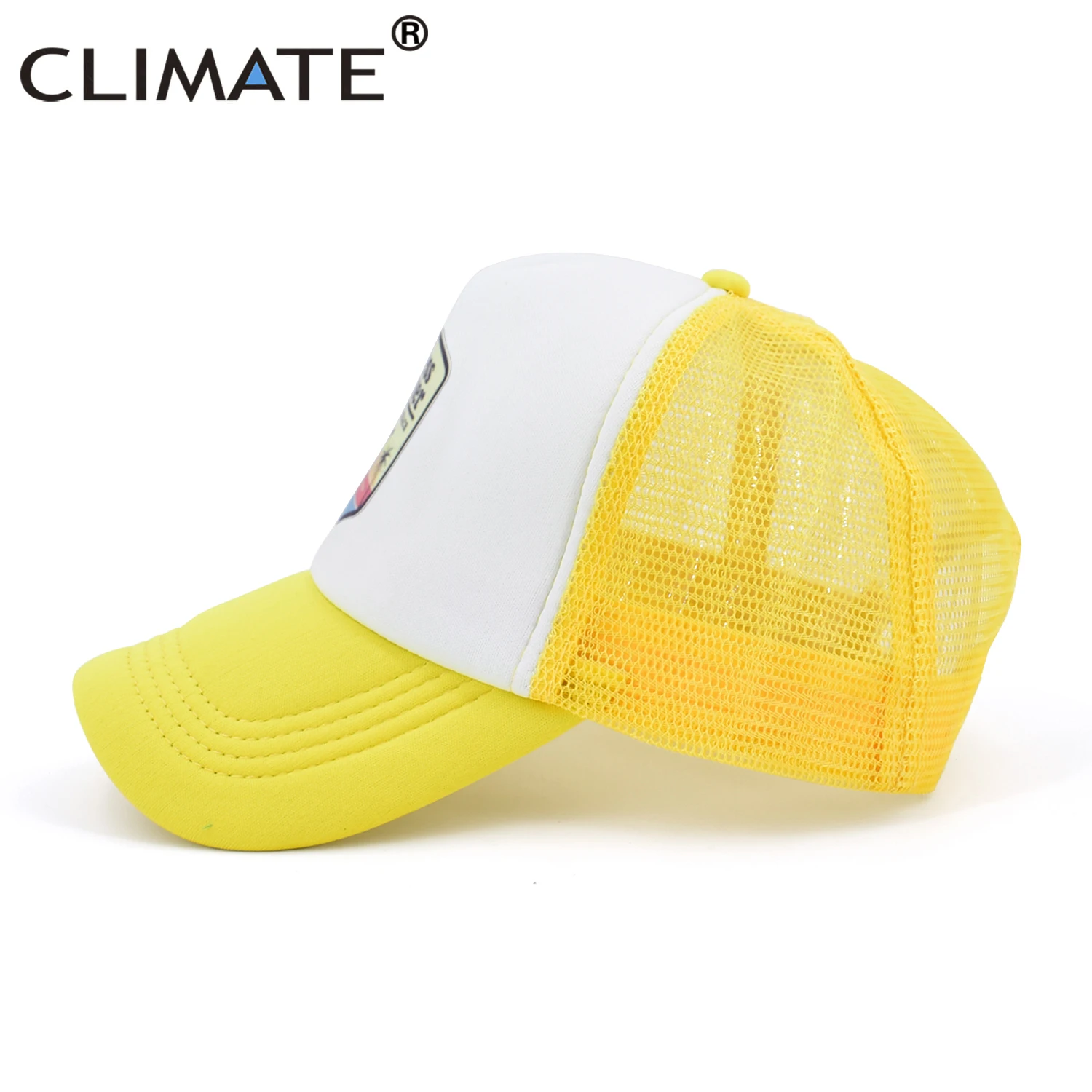 CLIMATE Cool Summer Surfing Trucker Cap Hat Beach Seaside Surfer Caps Sandbeach Holiday Mesh Cap HipHop Hat for Men Women Youth