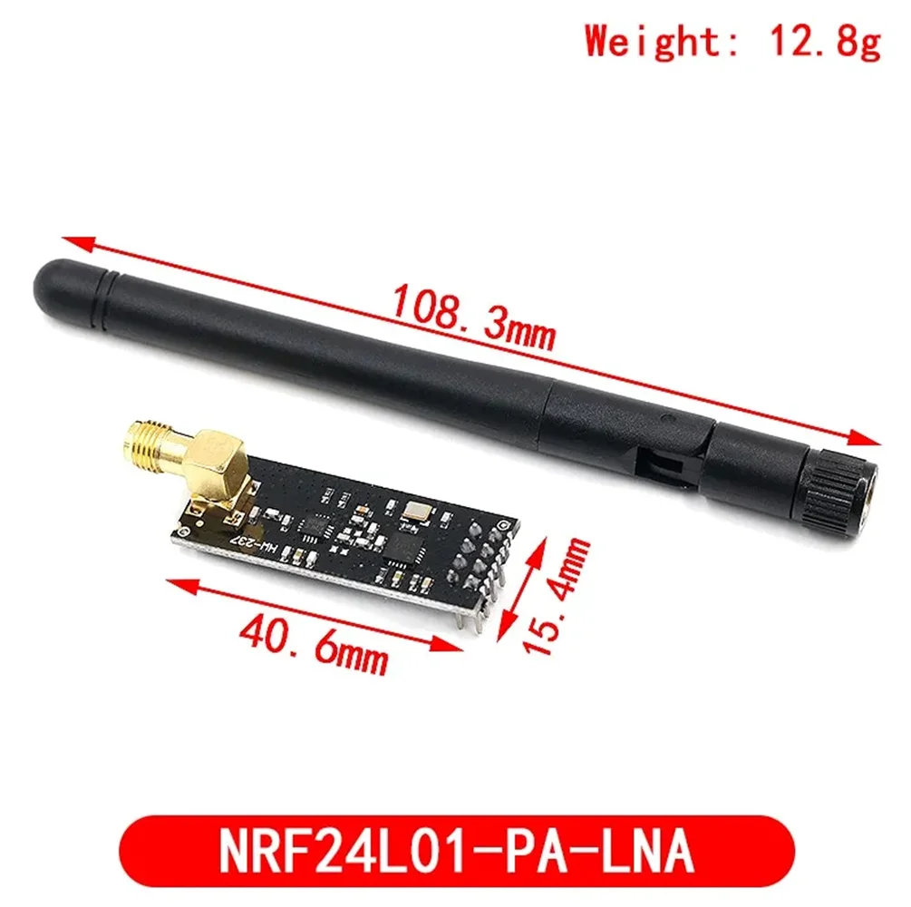 جهاز إرسال واستقبال الترددات اللاسلكية 2.4G وحدة لاسلكية NRF24L01 + PA + LNA 1100 متر لمسافات طويلة مع هوائي #3