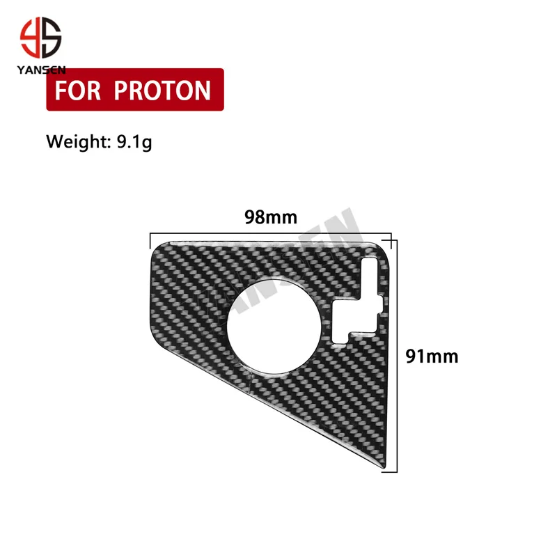 Car Interior Accessories For PROTON X50 Geely COOLRAY Real Carbon Fiber Central Control Gear Outer Frame Decorative Sticker