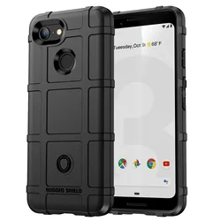 Shield Shockproof Case for Google Pixel 3 3XL 3a Anti-Slip Grid Silicone Cover for pixel 3a xl 3xl lite Armor Rubber Back Cases
