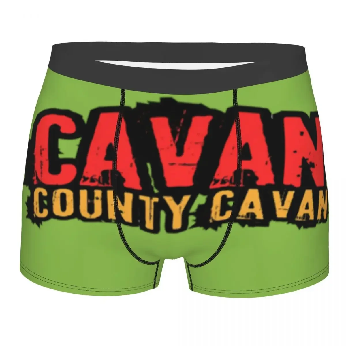 Red And Yellow Typography 2 Man's Boxer Briefs Cavan Highly Breathable Underwear High Quality Print Shorts Birthday Gifts