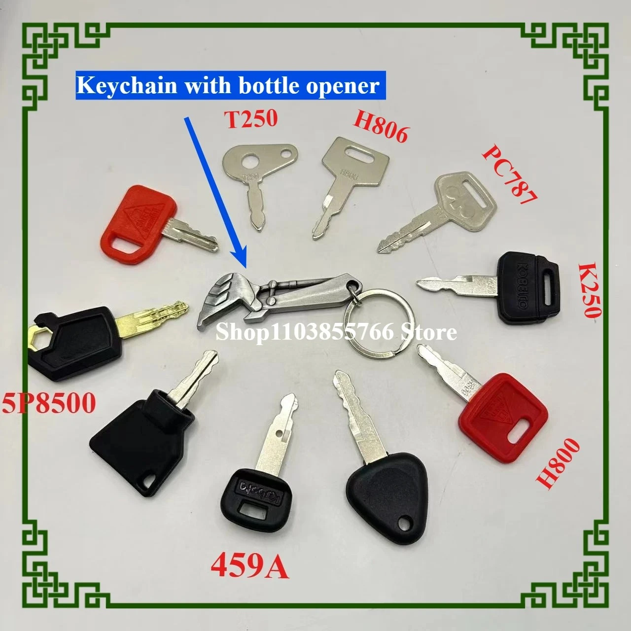 10PCS Keys Set Ignition Keys f - Heavy Equipment Keys Master Set ulasan dan harga