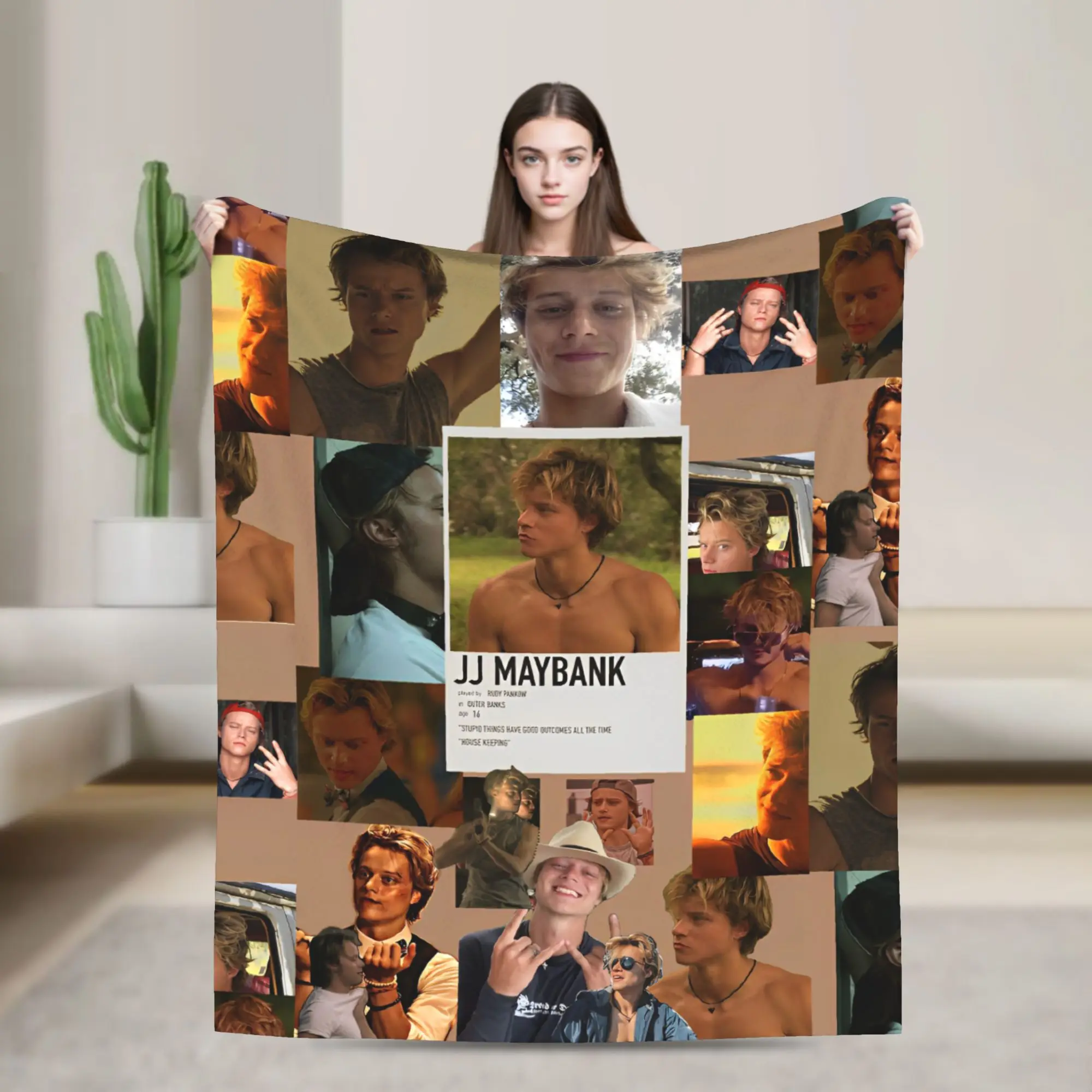 رودي بانكو JJ Maybank البطانيات المرجان الصوف أفخم الشتاء متعددة الوظائف خفيفة الوزن رقيقة رمي بطانية للسرير الأريكة لحاف #1