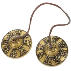 Copper Finger Cymbals Chimes Musical Instrument Bells for Meditation Nepal Yoga Tibetan