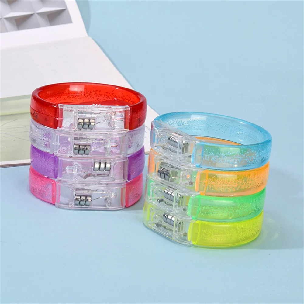 1Pcs Night LED Battery Light-emitting Bracelet Entertainment Cheering Props Running Luminous Bracelet Bar Party Luminous Props