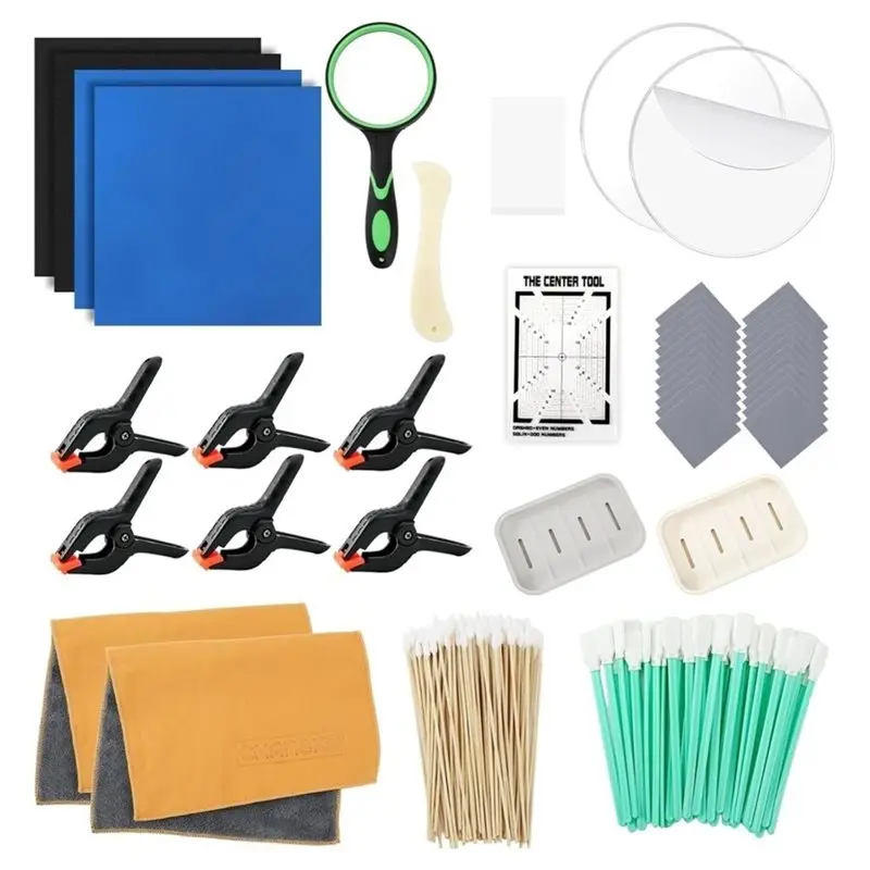 [NEW!A25P】 290 Pcs Card Cleaning Kit & Restoration Kit, Centering Tool & Storage Case, Multipurpose Collectible Care Supplies DI