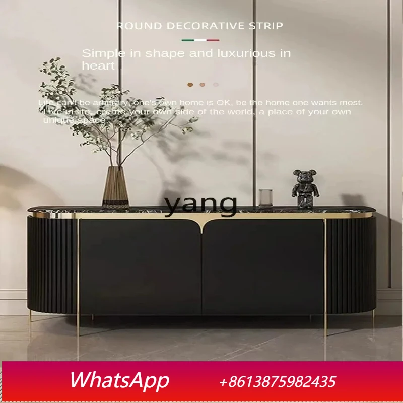 

LH rock slab entrance cabinet light luxury living room decorative cabinet wall storage shoes