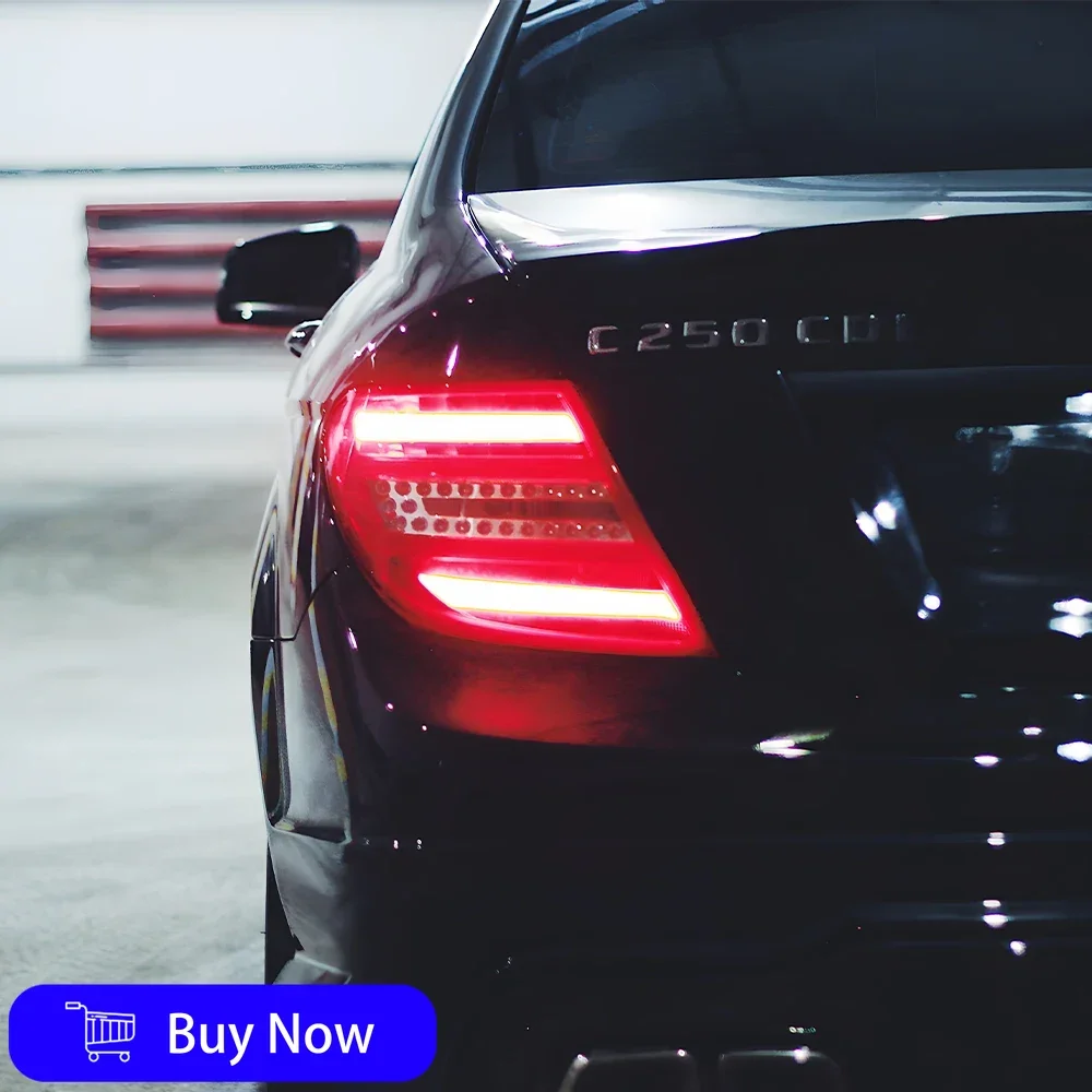 لبنز C-Class W204 C180 C200 2007-2014 سنة ترقية تسليط الضوء على وميض LED سيارة الضوء الخلفي سيارة بدوره إشارة الجمعية الملحقات