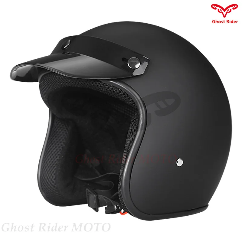 Motorcycle Helmet Electric Vehicle Helmet Unisex Lightweight Retro Half Helmet 208 Head Circumference 56-61cm