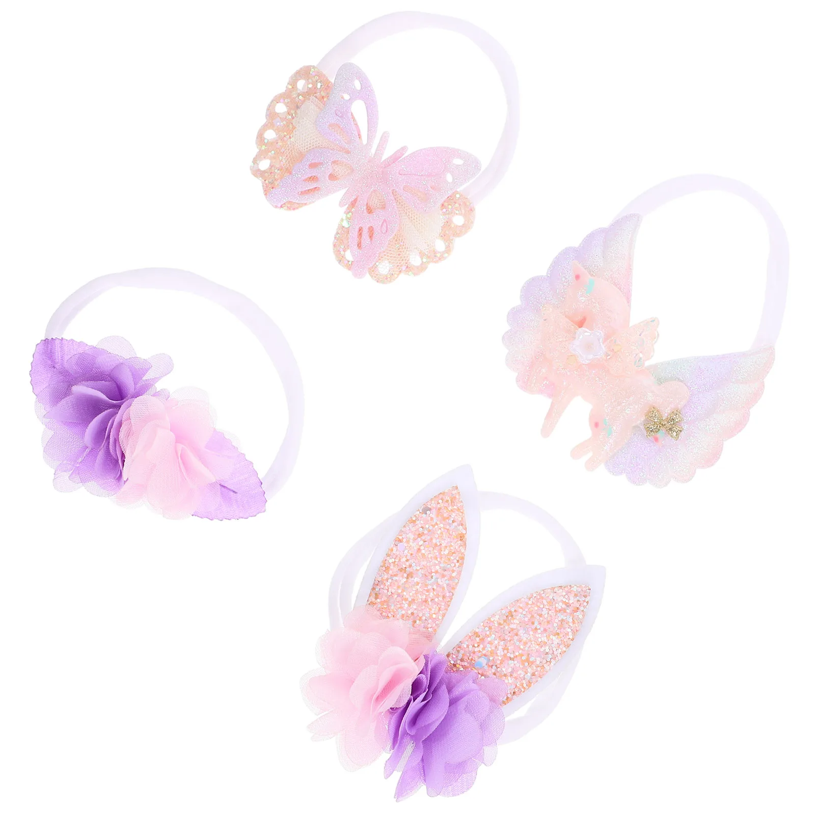 

1Set Easter Headband Set Bunny Ear Unicorn Wing Butterfly Decorative Hair Accessories for Girls Women Party Celebration