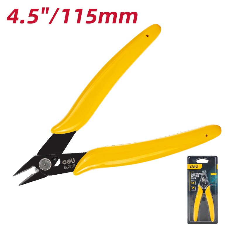  Deli  5 / 6 Inch Wire Cutter CR-V Plastic Nippers Pliers Jewelry Wire and Cable Cutter Side Scissors Mini Pliers Electrical Tool 