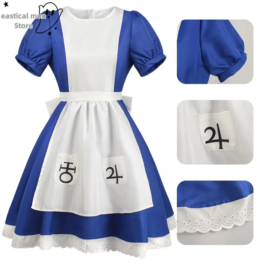 Anime Alice Princess fur s for Women, Maid Tablier fur s, Madness Game, NS Cosplay Costume for Girls, Halloween Party