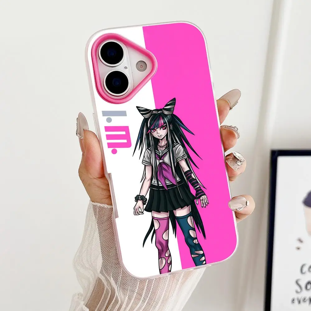

Danganronpa Ibuki Mioda Phone Case for iPhone 17 16 15 14 13 12 11 Air Pro Max Plus Jelly Double layer Rose Red Cover