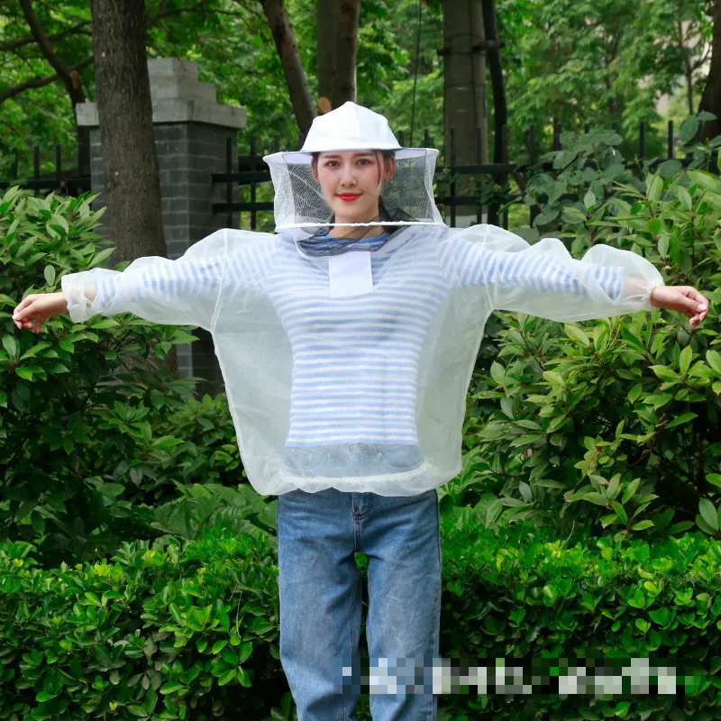 

Anti-bee Clothing Anti-bee-coat Conjoined Protective Clothing Bee coat cap Beekeeping Tool