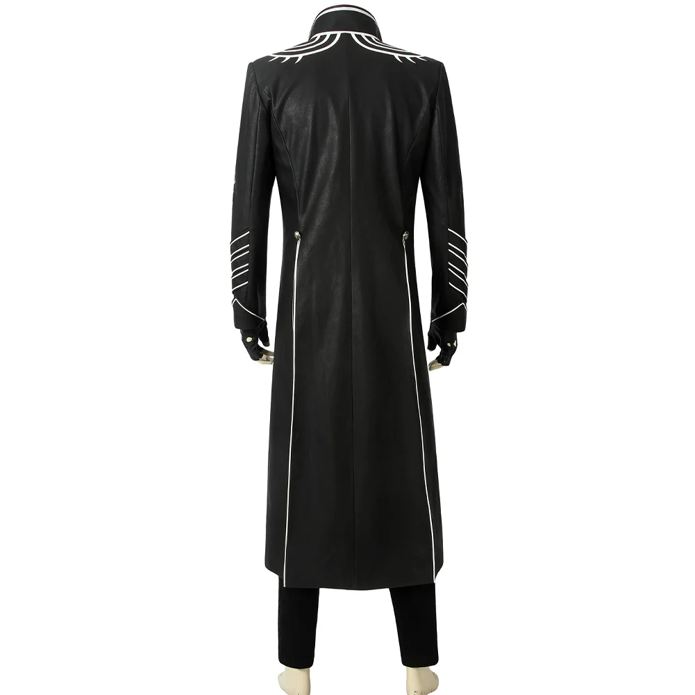 Vergil Cosplay Costume Men Dmc3 Jacket Disguise Halloween Carnival Party Clothing