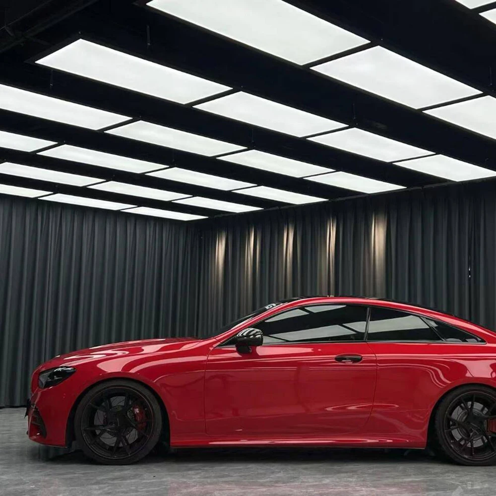도매가 에어 버블 프리 탈착식 접착제 PVC 글로스 루즈 레드 자동차 랩핑 필름 메르세데스 풀 롤