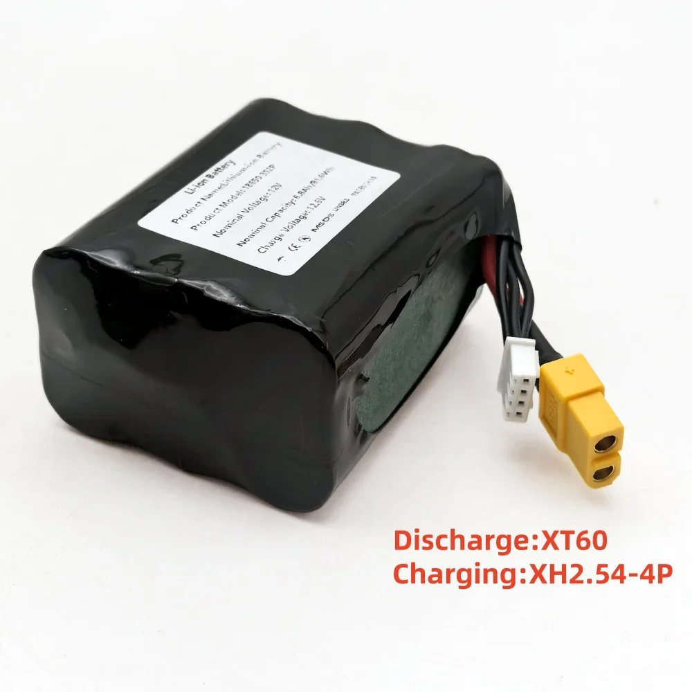 12V 12.6V 6.8Ah Li-ion Battery 3S2P NCR18650 Single Cell for Parrot Disco Drones - High Capacity 12V Battery for Various Drones - view 2