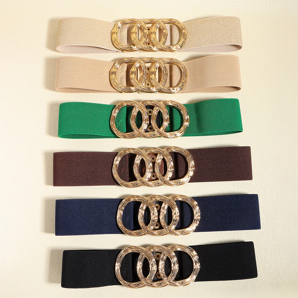 

Fashion Simple Buckle Waist Belt Clothing Accessories Korean Style Waist Seal Elastic Belt Waistband Versatile