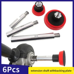 3Pcs Rotary Extension Shaft Set with 3Pcs RO backing plate M14 Thread for Angle Grinder Rotary Polisher Car Detail Polishing