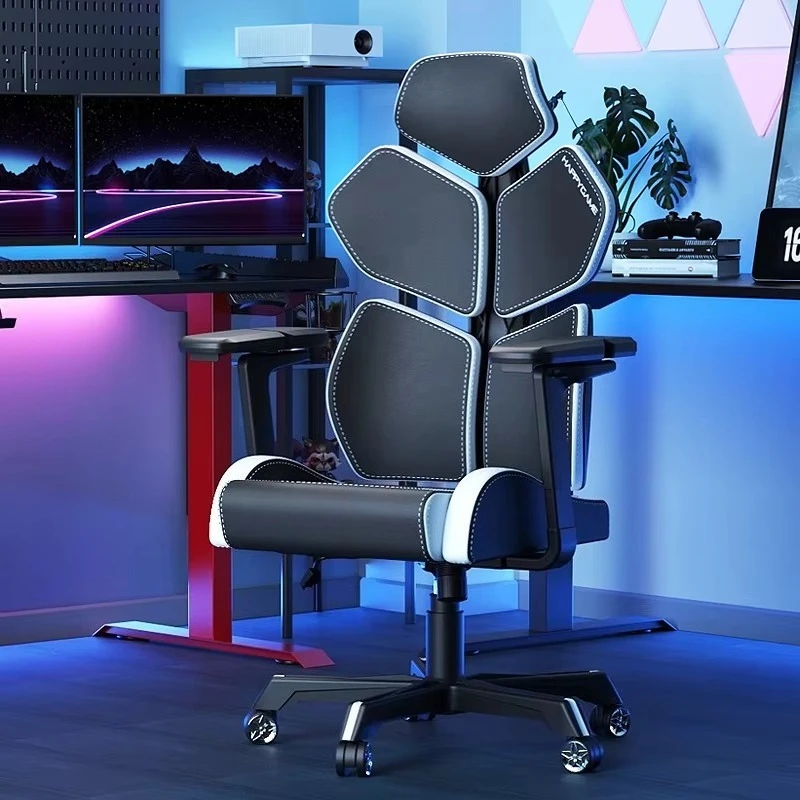 

Эргономичное офисное игровое кресло со складным механическим 5D-подлокотником, регулируемым вентиляционным подголовником, поворотным механизмом и функциями массажа
