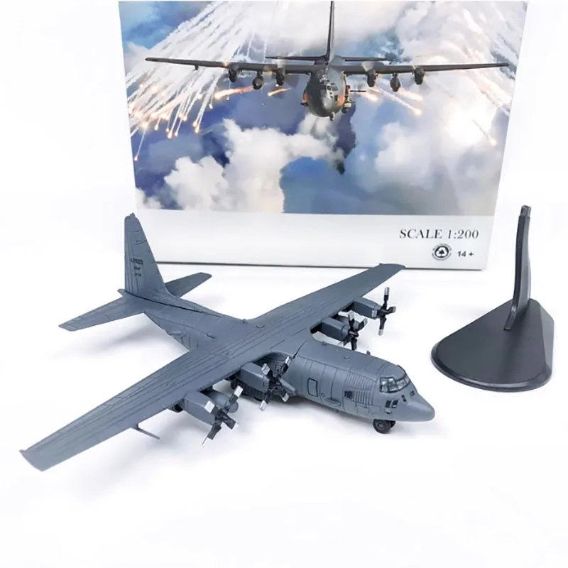 WLTK 1:200 AC-130U Air Gunboat Attack AC130 Aircraft Alloy Simulation Military Aircraft Model Ornament Toy Decoration Gift