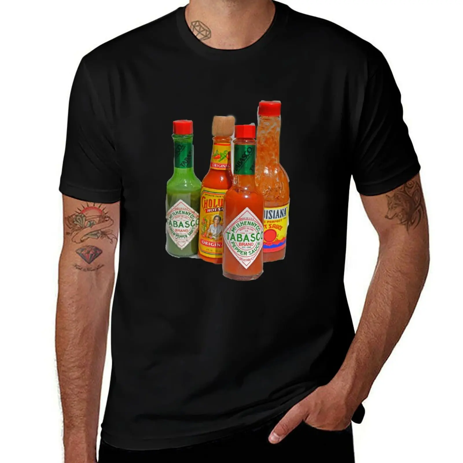

sauces many hot T-Shirt Basic Daily Outfit Short Sleeve Tee