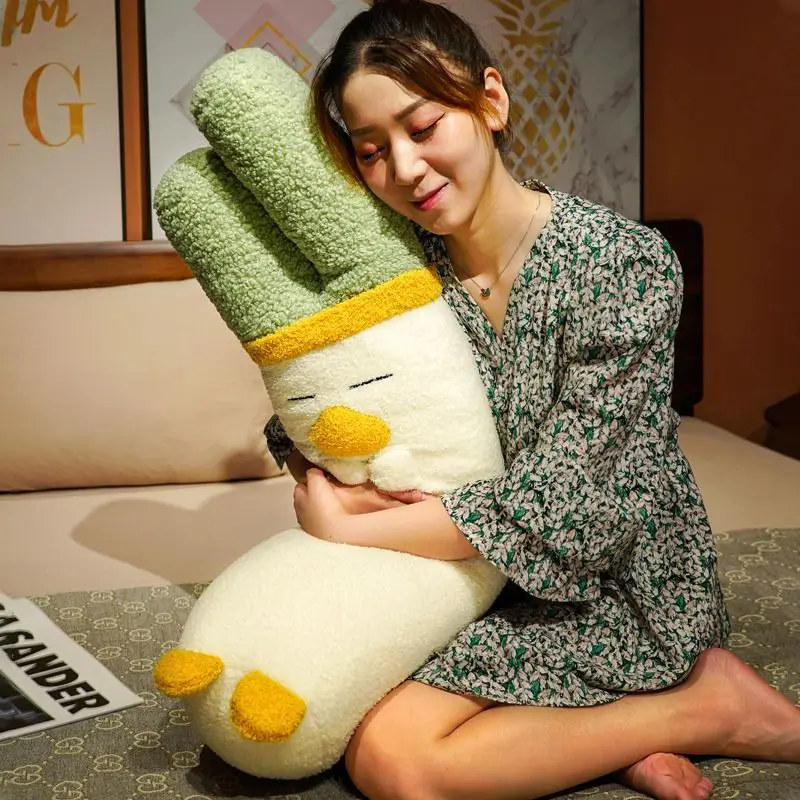 Creative Scallion Duck Plush Toy Pillow Scallion Duck Doll Sleeping Doll Funny Girl's Birthday Gift