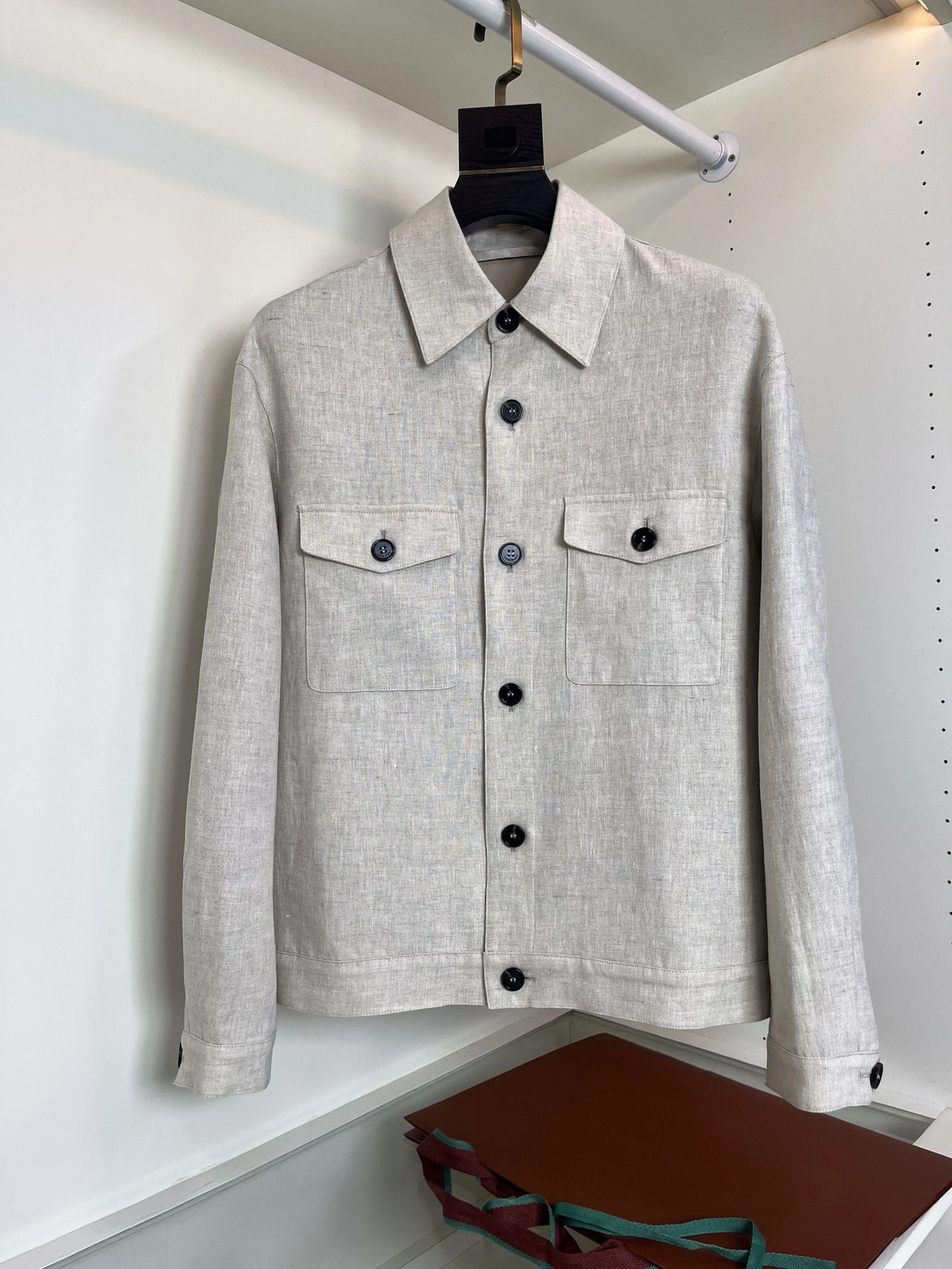 

LP Italian pure linen lapel casual jacket