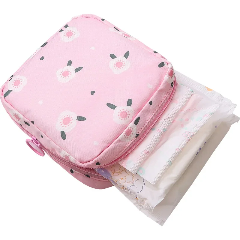 Ladies Girls Beauty Makeup Bag Holder Case Kawaii Cosmetic Bags Organizer Women Tampon Napkin Sanitary Pad Pouch Storage Bag