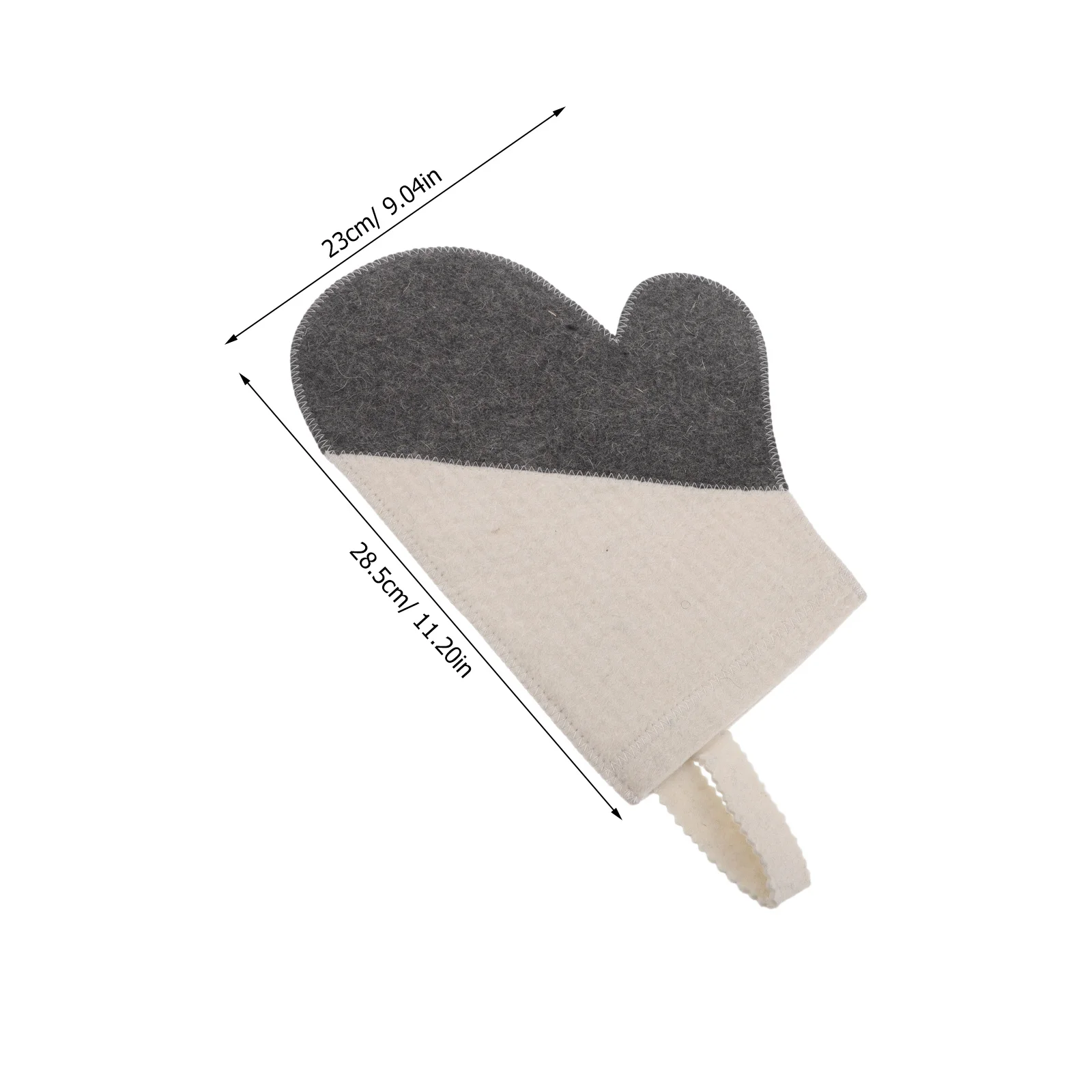 قطعتان من قفازات الساونا عالية الأداء من الصوف الطبيعي المقاوم للساونا والمنتجعات الصحية للاسترخاء المريح