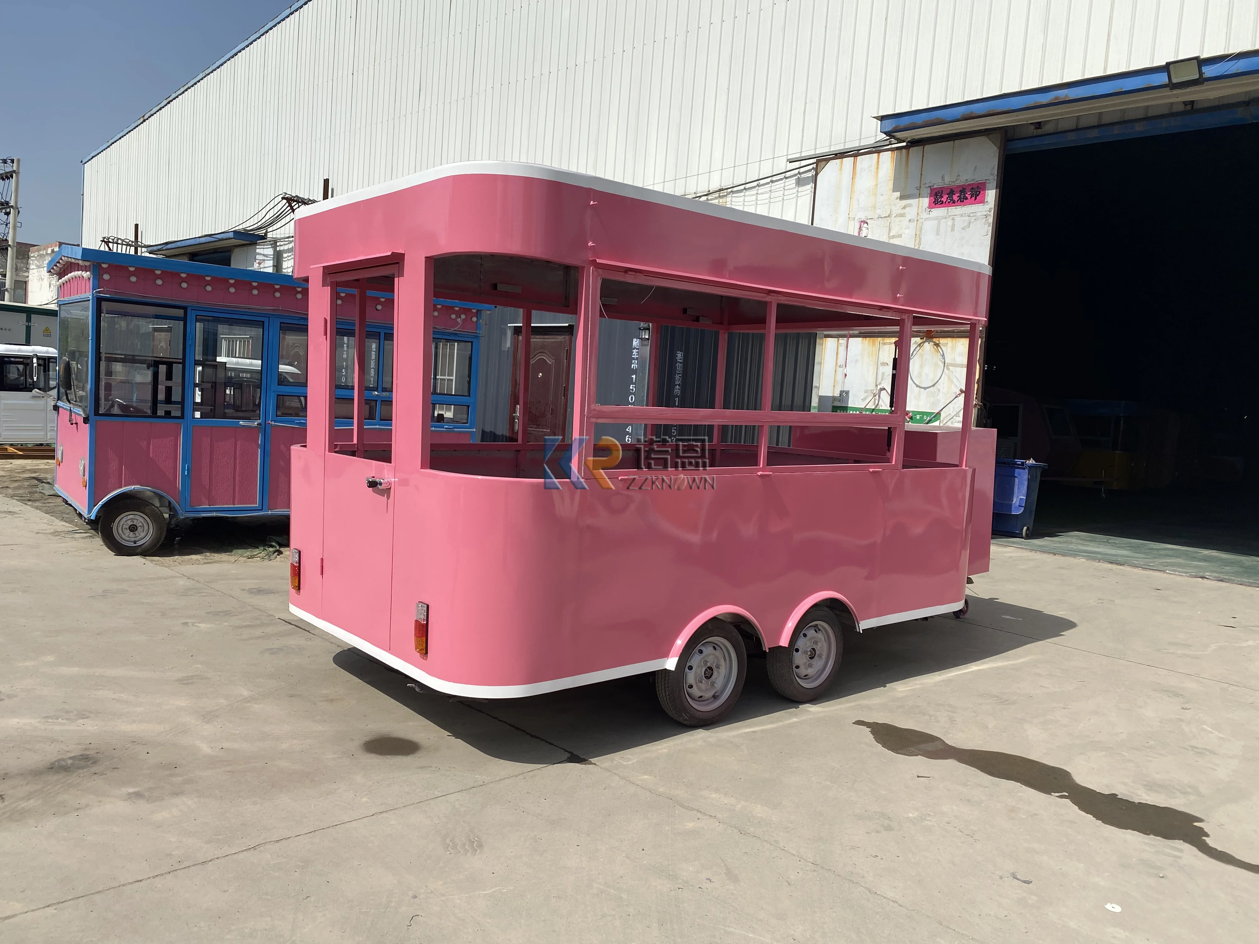 Customized Size Food Truck Kiosk Mobile Fast Food Trailer with Full Kitchen