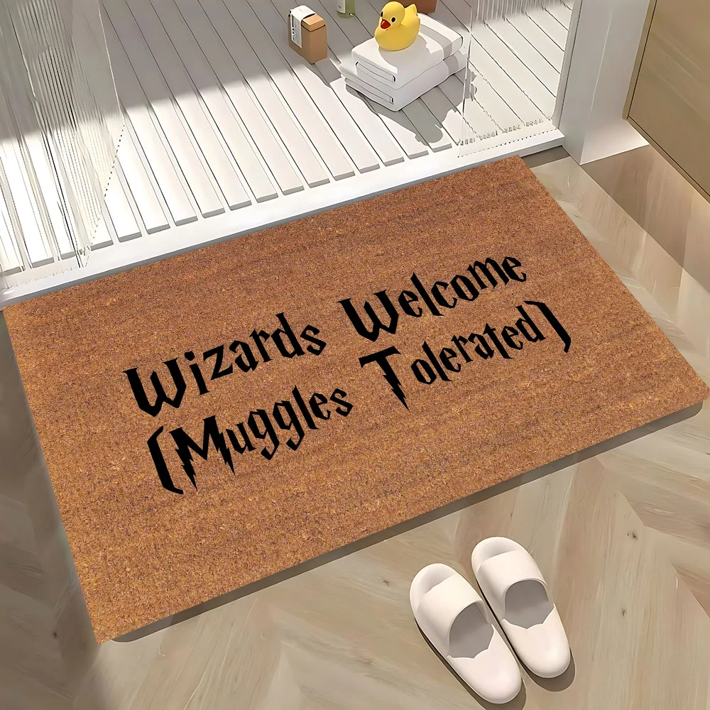 ترحيب Muggles الكلمة حصيرة غرفة الاطفال غرفة نوم الديكور شرفة المضادة للانزلاق ممسحة غرفة المعيشة ترحيب البساط