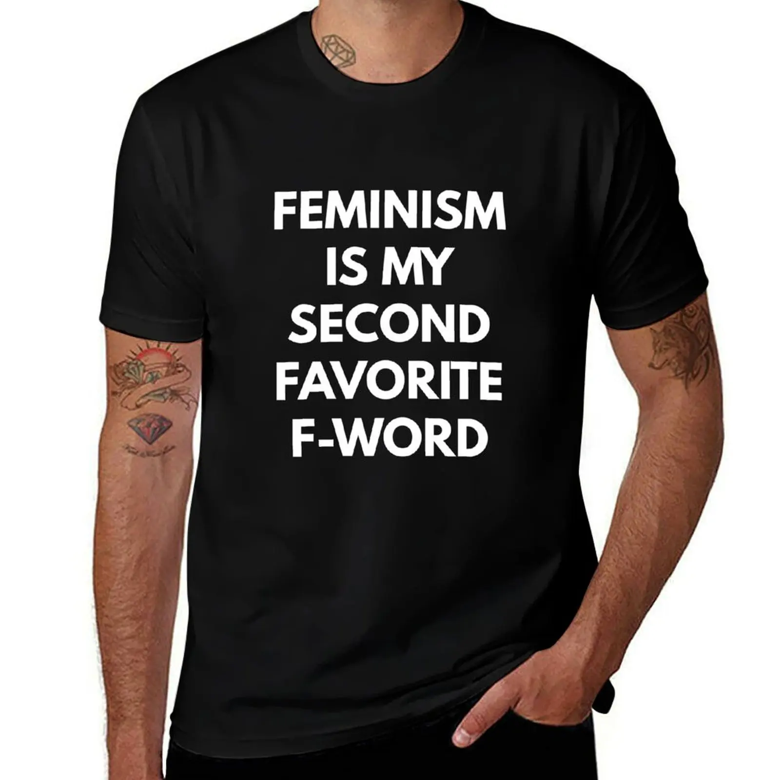 

Feminism is my Second Favorite F-Word T-Shirt tops blacks men t shirt