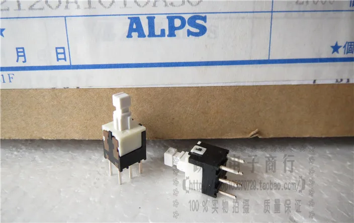 [VK] SPPH210100 Japan import ALPS 6 pin 6 feet double row self locking lock   6*6mm square button switch