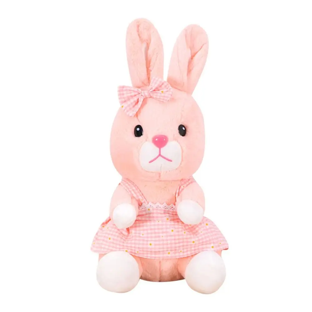 PP Cotton Rabbit Plush Toys Fluffy Soft Pink Rabbit Plush Doll Comfortable Cartoon Rabbit Stuffed Toy Home Decor