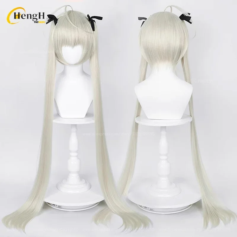 In Stock Anime Synthetic Kasugano Sora Wig Long 85cm/70cm Light Gray Gold Cosplay Wig Heat Resistant Hair Party Wigs + A Wig Cap