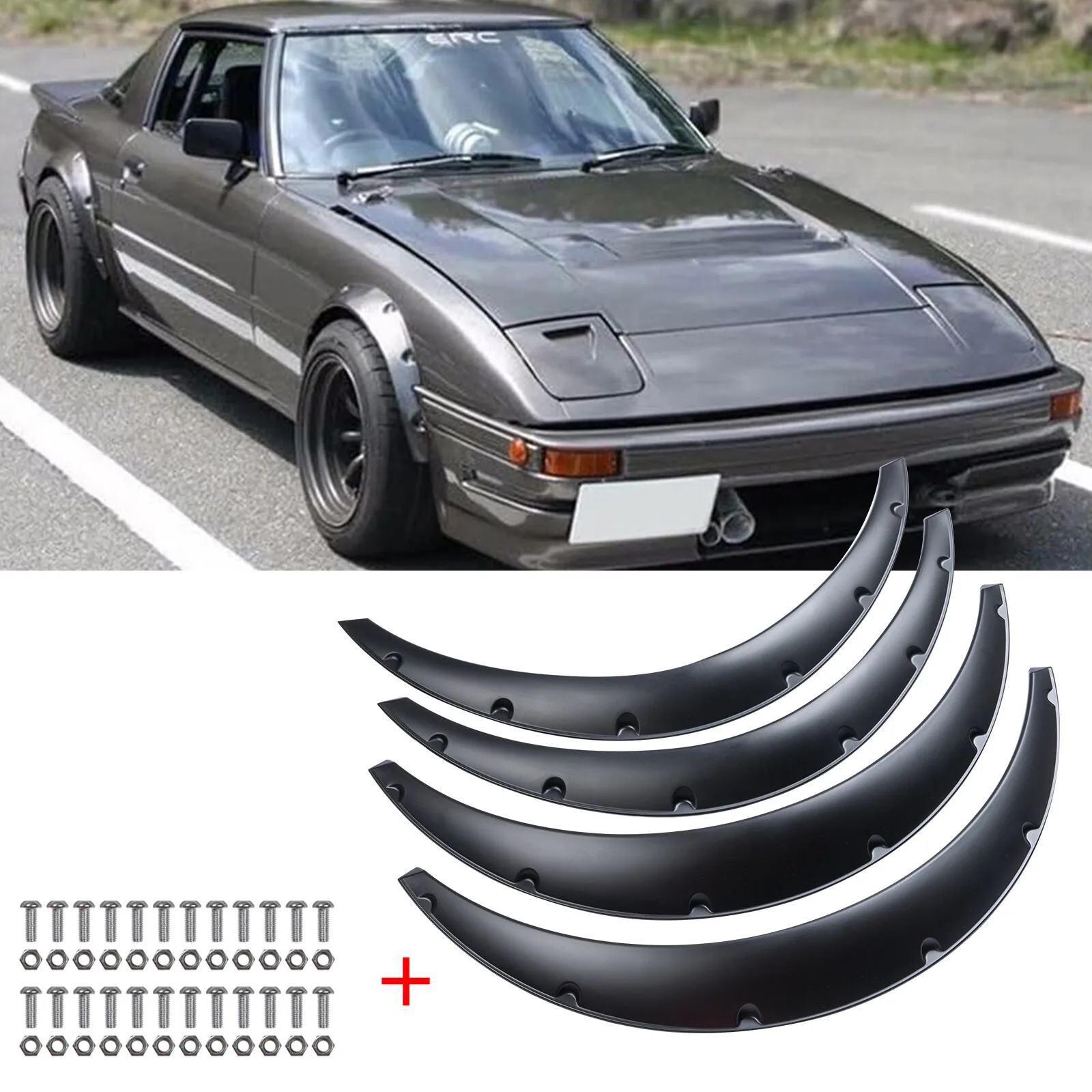 

Комплект из 4 матовых расширителей колесных арок (фендеров) Extra Wide 35 дюймов для Mazda RX-7