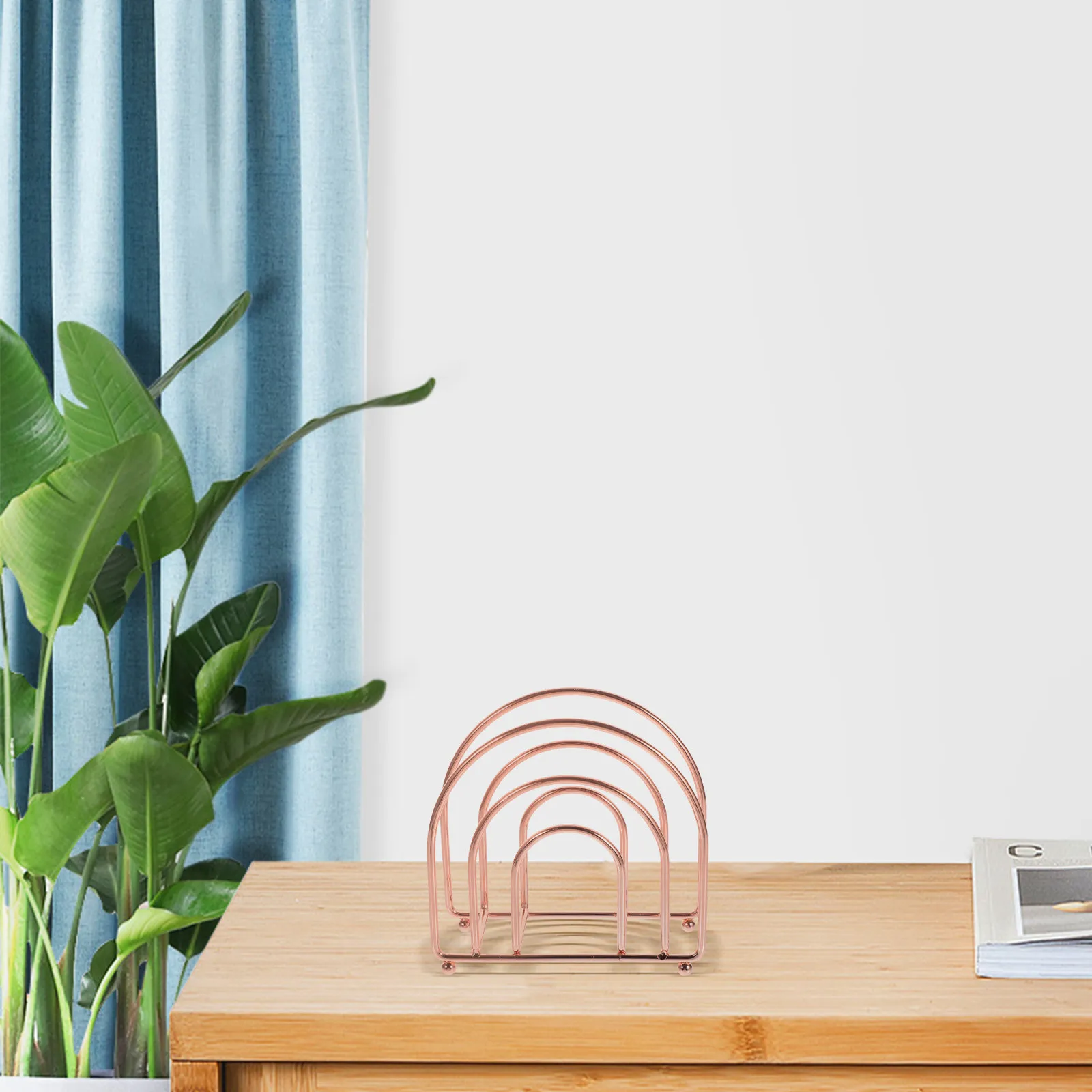 

1Pcs Rose Gold Iron Napkin Holder Vertical Tissue Rack Nordic Style Paper Dispenser for Living Room Coffee Shop Hotel Supplies