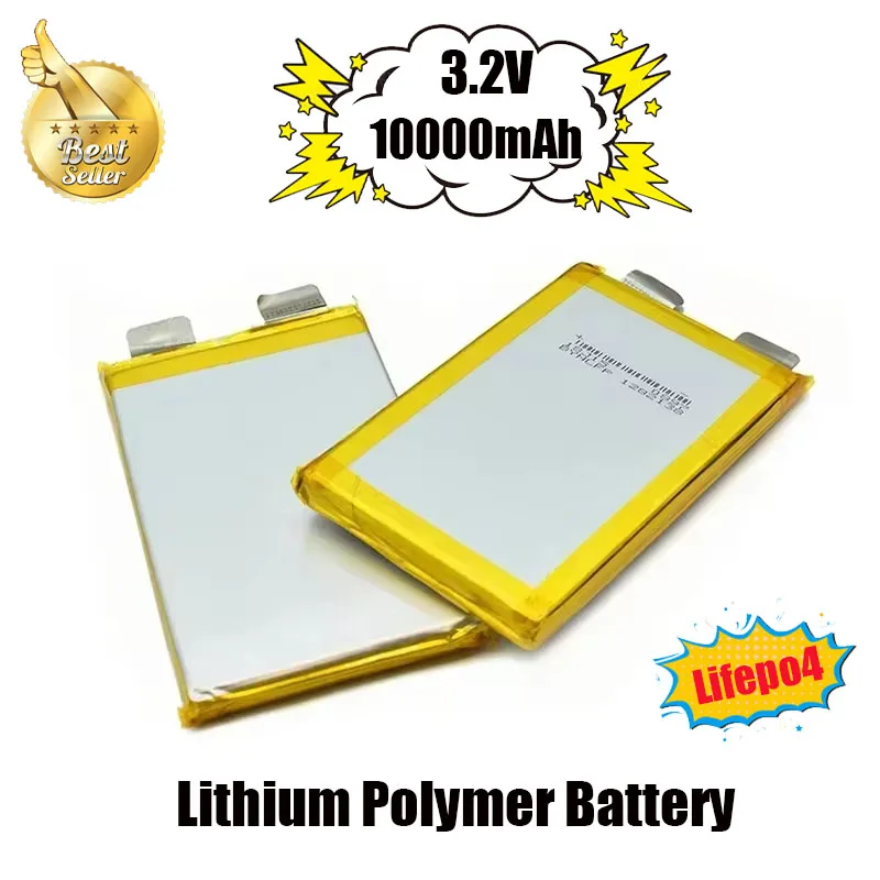 1-4PCS 1282138 Lifepo4 Polymer 10000mAh 3.2V Lithium Iron Phosphate Battery High Capacity for Electric Bicycle Tablet PC GPS DVD