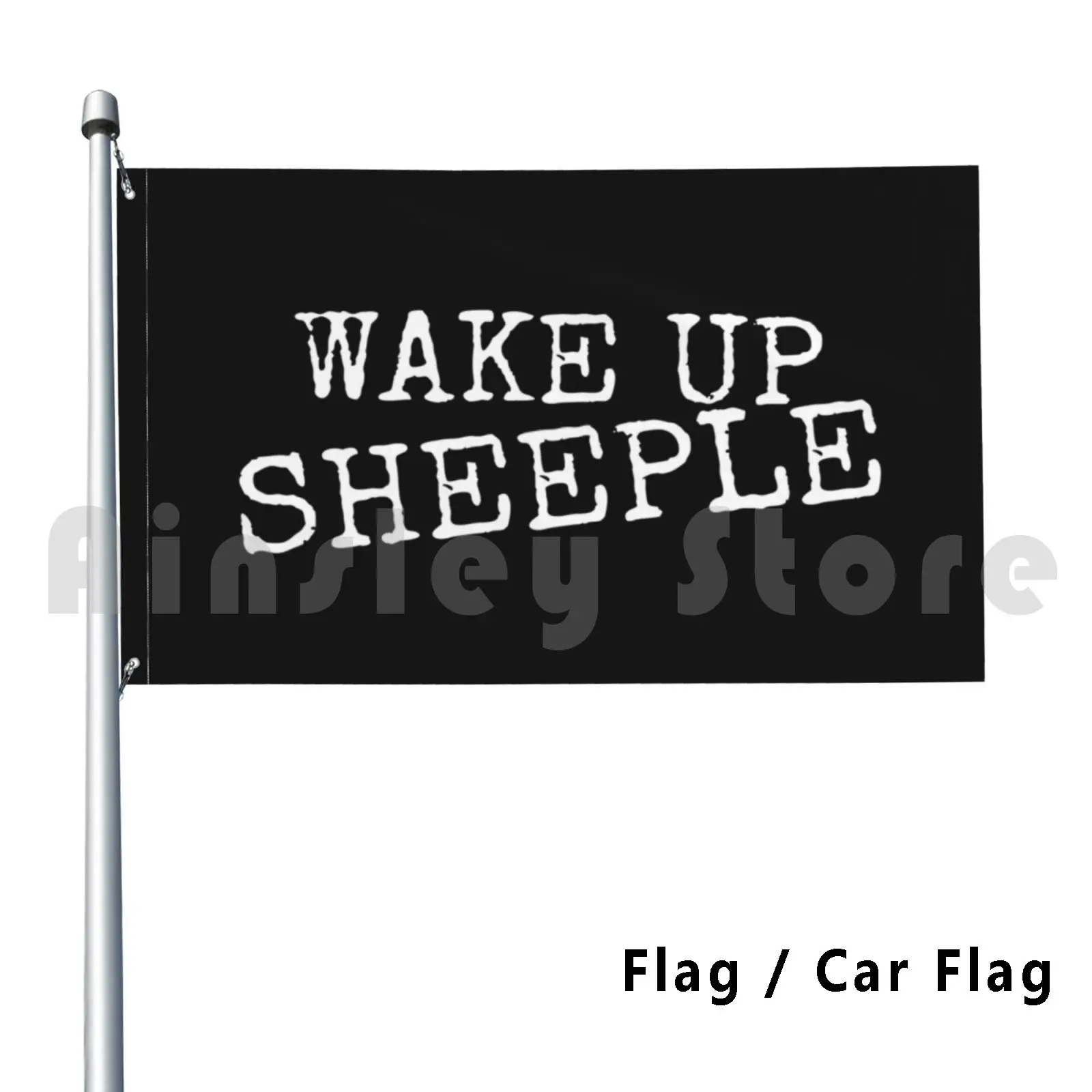 Flag Car Flag Wake Up Sheeple Hat Of Speech Anti Masker Sheeple Wake Up Sheeple We The