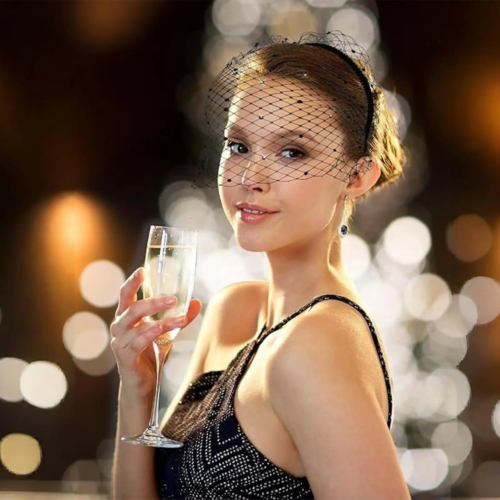 Wedding Party Dress Veil Headbands Hair Accessories Hair Jewelry Party Stage Headgear Headdress Elegant Veil Hairband - Image 2