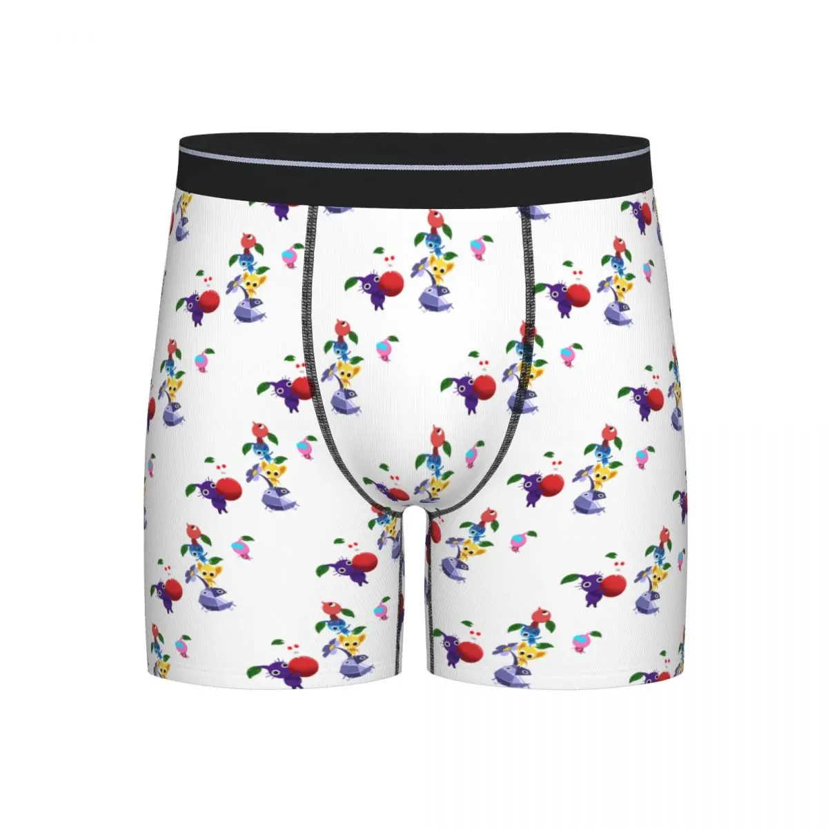 

Long Boxer Underpants Shorts PIKMIN - Collage Of Characters Panties Male Soft Underwear for Homme Man Boyfriend Gifts