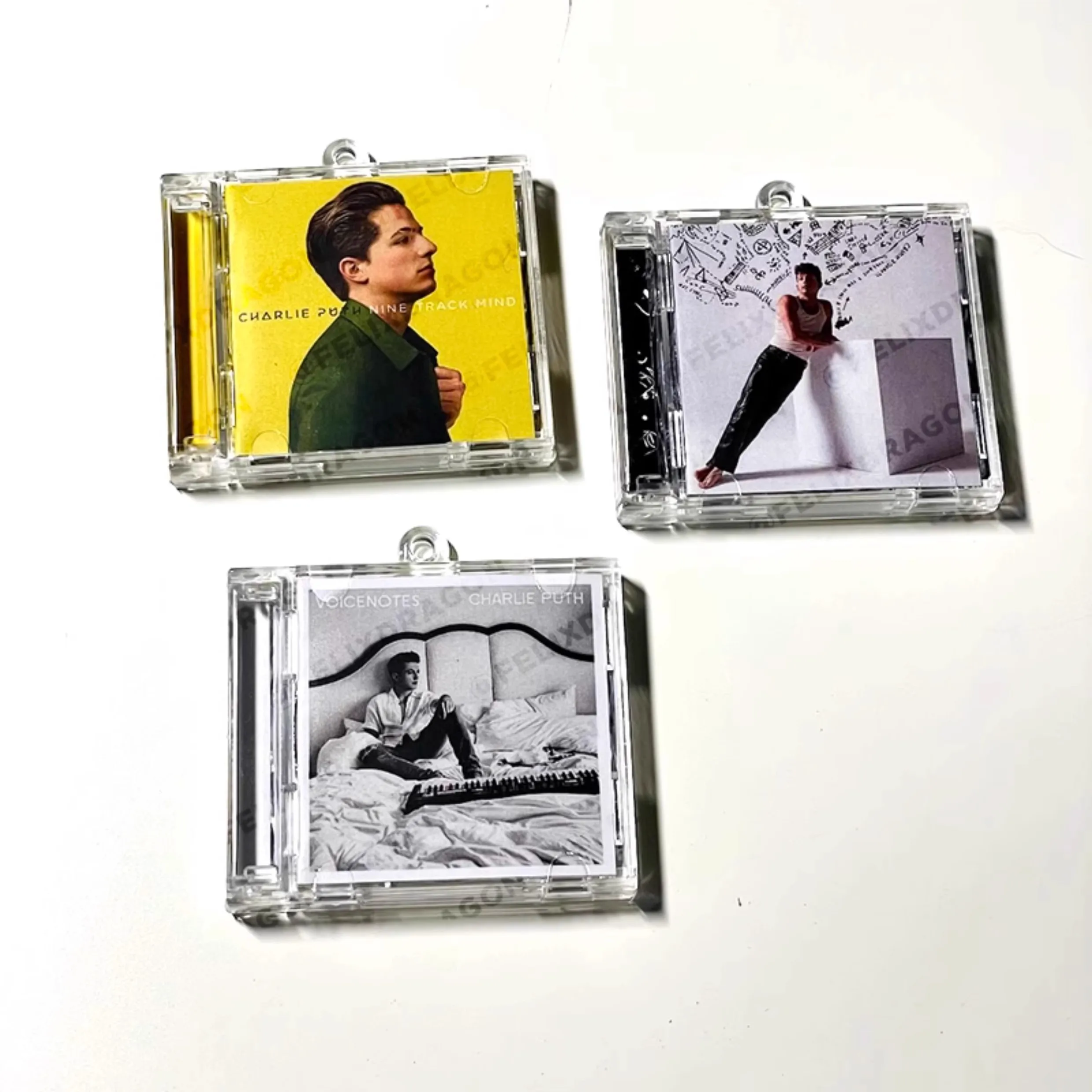 Pop MINI Music CD NFC Keychain Play Song Midnights Keyring CHARLIE PUTH NINE TRACK MIND Cosplay Necklace DIY Lover Pendant Gift