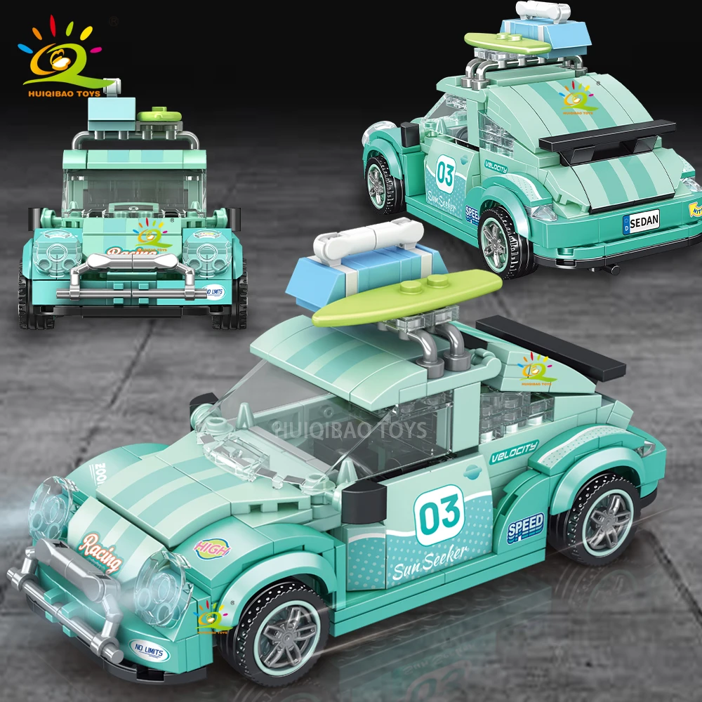 

HUIQIBAO MOC Camper Van Vehicle Model Building Block Set Boys DIY Car Collectible Adult Model Bricks Educational Toys Gift