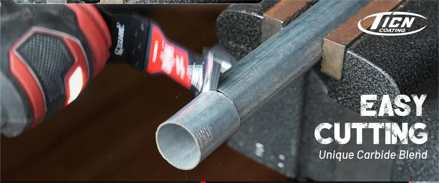 EZARC TiCN-beschichtetes Oszillierendes Sägeblatt, Schnellwechsel-Obsidian-Hartmetall-Sägeblatt für Hartmetall, Nägel, Schrauben, Bolzen, Metall – Detail 2