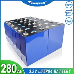 Tewaycell 4/8/16 sztuk 280Ah 3.2V Lifepo4 akumulator litowo-żelazowo-fosforanowy akumulator do zasilania ogniw słonecznych samochód elektryczny